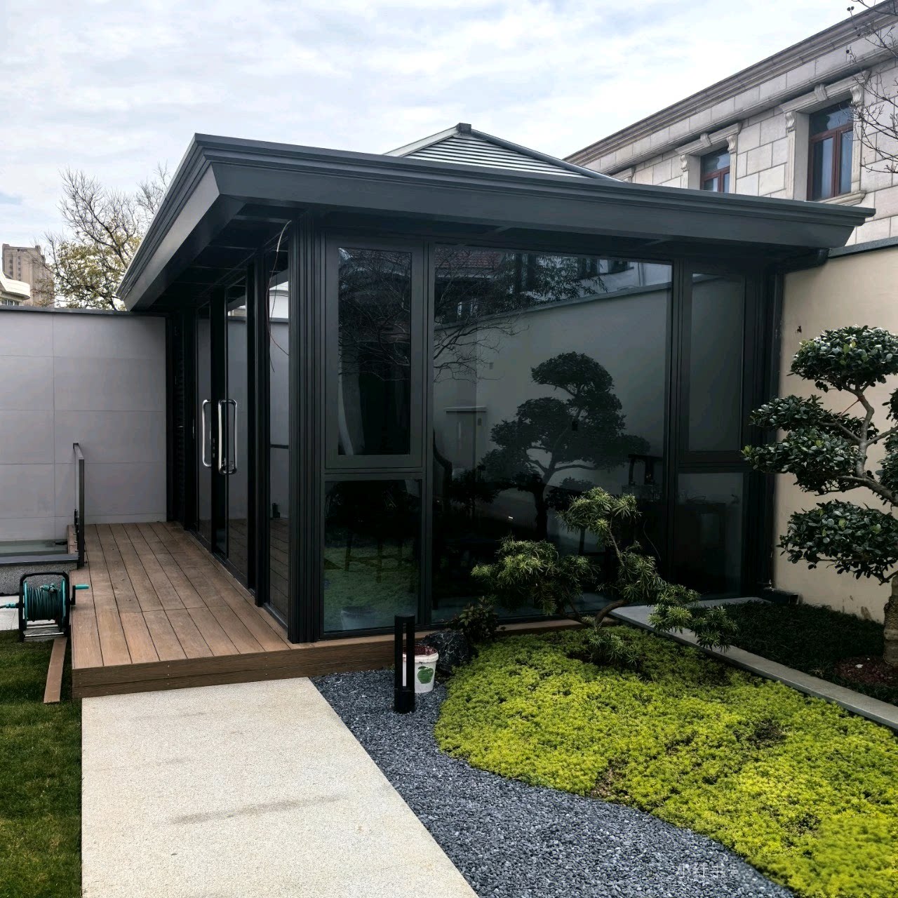 海南新中式庭院茶室阳光房 海南新中式庭院茶室阳光房