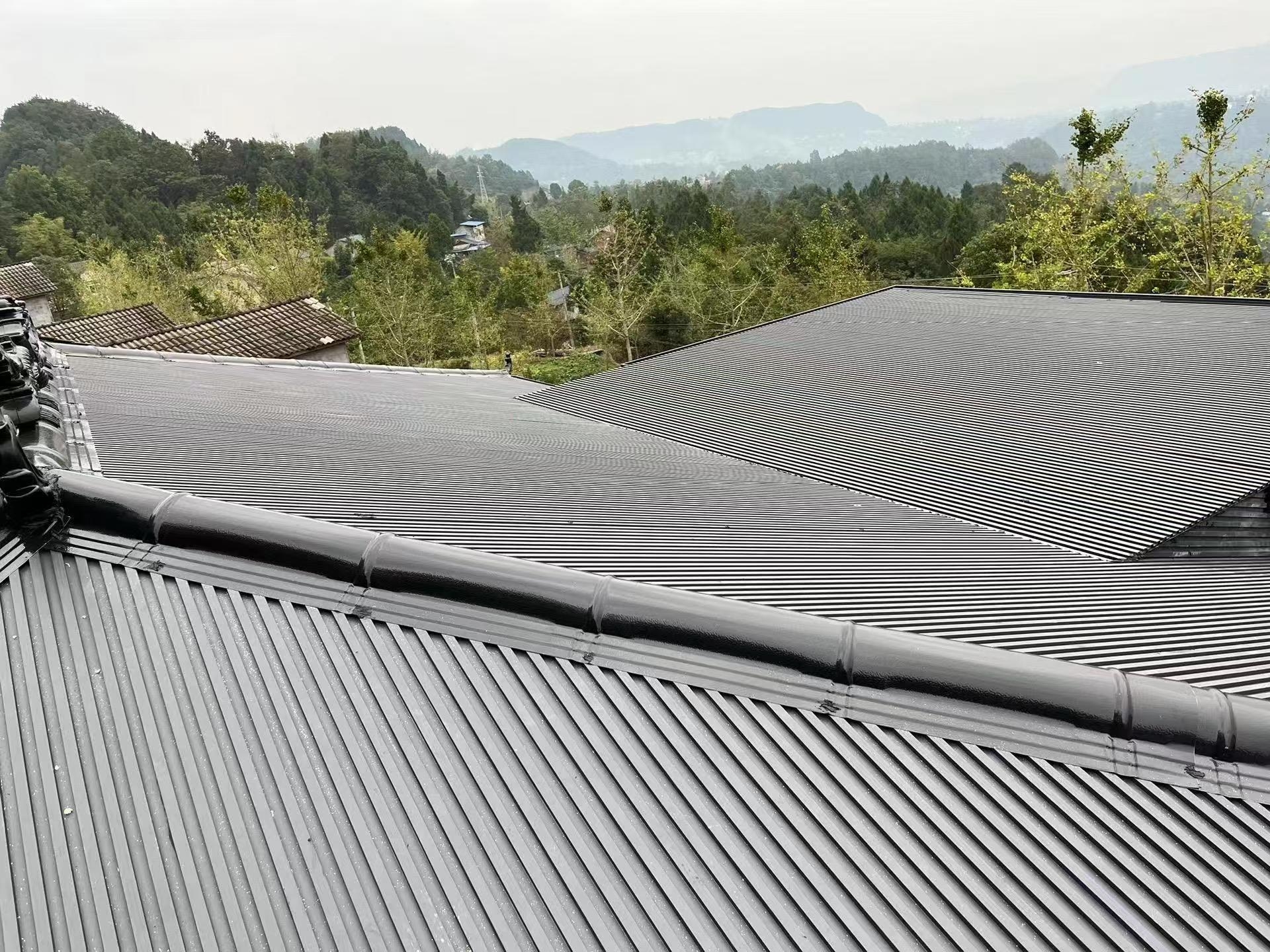 自建房改造铝合金长城隔热瓦屋顶 自建房改造铝合金长城隔热瓦屋顶