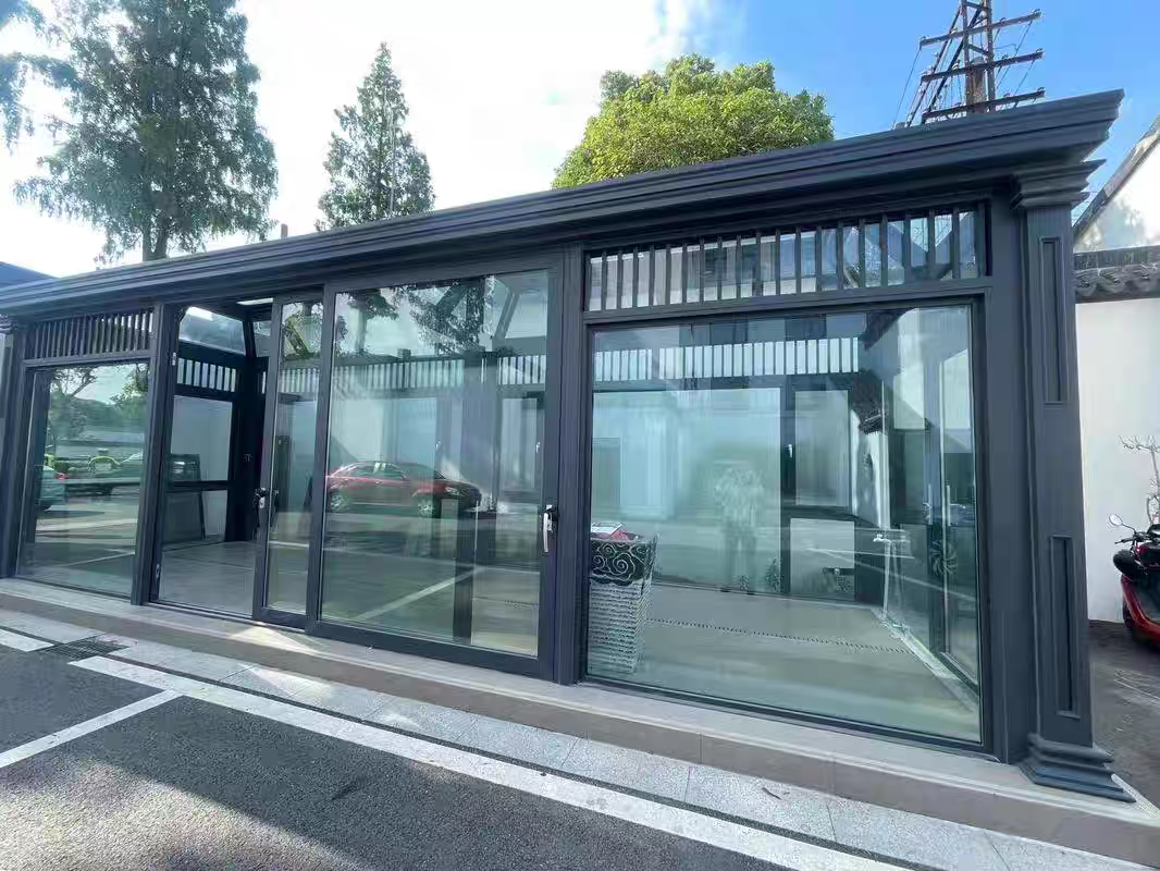 高层露台庭院阳光房实景